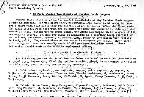 Heart Mountain Sentinel Supplement Series 240 (October 10, 1944) (ddr-densho-97-459)