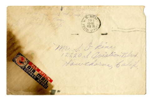 Letters from Makoto Okine to Seiich, Tomeyo, and Dorothy Ai Okine, February 24, 1946 (ddr-csujad-5-135)