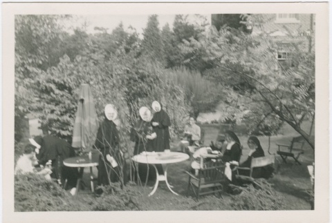 Several nuns in garden (ddr-densho-330-274)