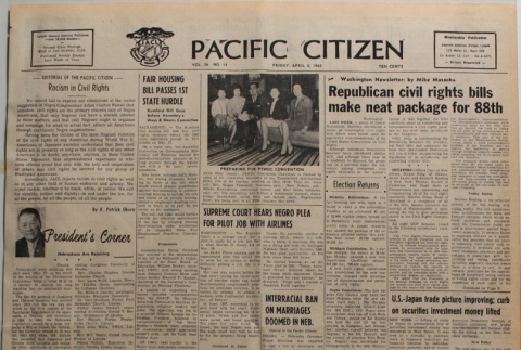 Pacific Citizen, Vol. 56, No. 14 (April 5, 1963) (ddr-pc-35-14)