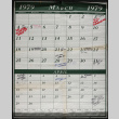 Large format wall calendar (ddr-densho-122-186)