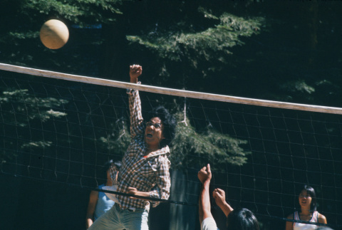 Dave Yamaoka playing volleyball (ddr-densho-336-857)