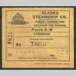 Alaska Steamship Company ticket (ddr-densho-540-138)