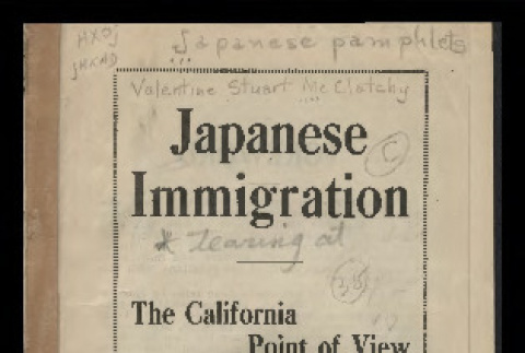 Japanese immigration: the California point of view (ddr-csujad-55-364)