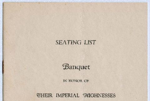Banquet seating list (ddr-densho-335-146)