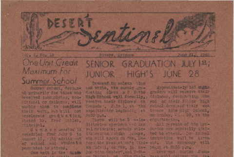 Desert Sentinel, Vol. I. No. 15, June 21, 1943 (ddr-csujad-17-1)