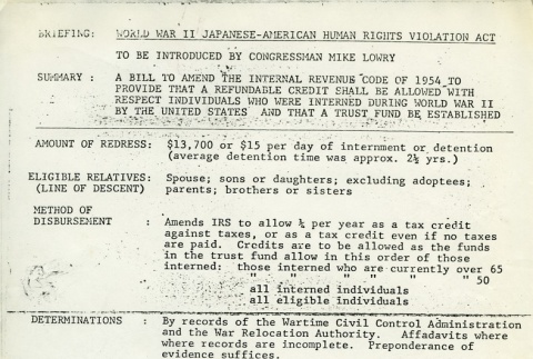 World War II Japanese-American Human Rights Violation Act (ddr-densho-274-152)