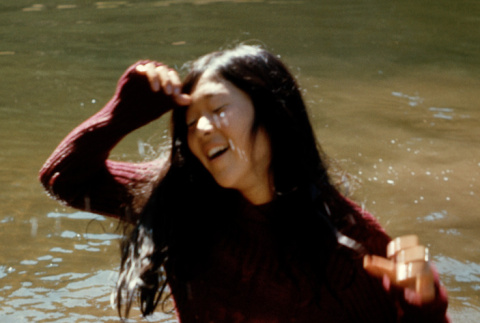 Linda Kato after being thrown in the lake (ddr-densho-336-406)