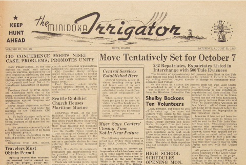 Minidoka Irrigator Vol. III No. 26 (August 21, 1943) (ddr-densho-119-52)
