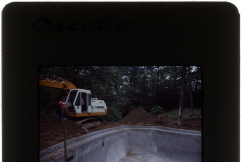 Garden and pool under construction at the Ossorio project (ddr-densho-377-516)