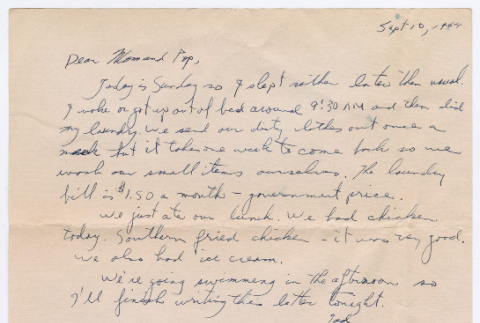 Letter from Tadashi Ishida to Mr. & Mrs. Y Ishida (ddr-densho-535-6)