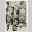 Soldier outside Milan Cathedral (ddr-densho-201-441)