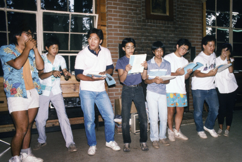 Campers participating in the Sharing Show (ddr-densho-336-1838)