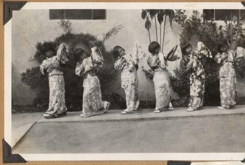 Group of dancing girls in kimonos (ddr-densho-542-177)