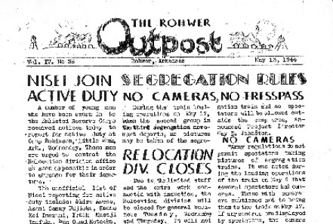 Rohwer Outpost Vol. IV No. 38 (May 13, 1944) (ddr-densho-143-165)