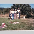 George Kida and relatives from Japan at family graveyard (ddr-one-3-88)