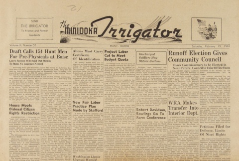 Minidoka Irrigator Vol. III No. 52 (February 19, 1944) (ddr-densho-119-77)
