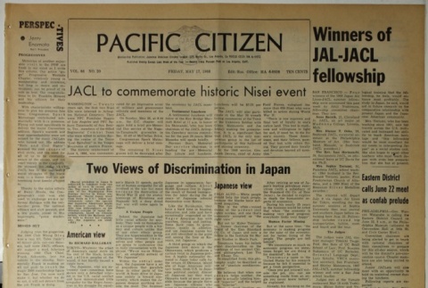 Pacific Citizen, Vol. 66, No. 20 (May 17, 1968) (ddr-pc-40-20)