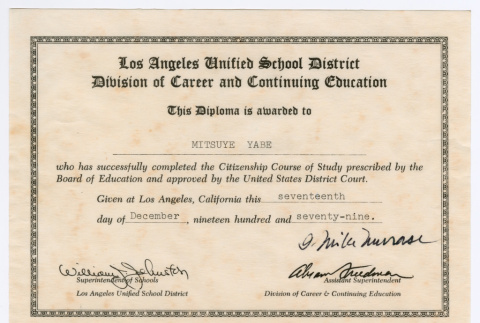 Citizenship Course of Study Diploma (ddr-ohs-1-21)