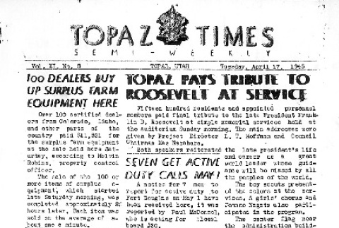 Topaz Times Vol. XI No. 5 (April 17, 1945) (ddr-densho-142-399)
