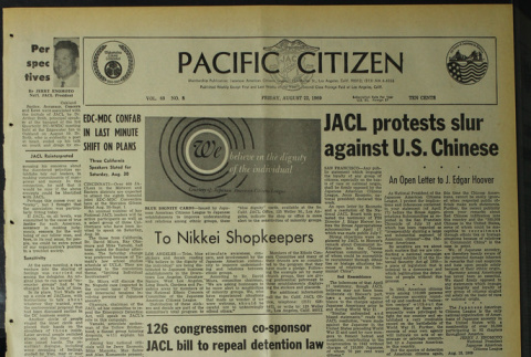 Pacific Citizen, Vol. 69, No. 8 (August 22,1969) (ddr-pc-41-34)