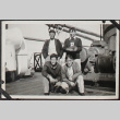 Four men on board ship (ddr-densho-326-98)
