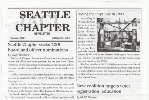 Seattle Chapter, JACL Reporter, Vol. 37, No. 10, October 2000 (ddr-sjacl-1-483)