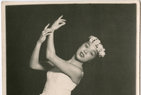 Carolyn Mieko Okada posing in ballet costume (ddr-densho-430-288)