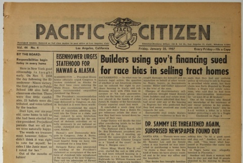 Pacific Citizen, Vol. 44, No. 4 (January 25, 1957) (ddr-pc-29-4)
