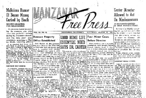 Manzanar Free Press Vol. III No. 25 (March 27, 1943) (ddr-densho-125-116)