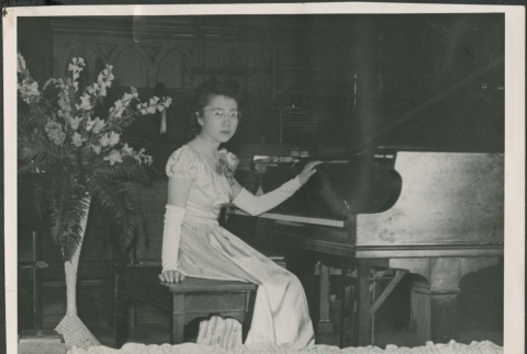 A pianist on stage (ddr-densho-298-217)