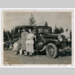 Photo of the Fukuyama family next to a car (ddr-densho-483-30)