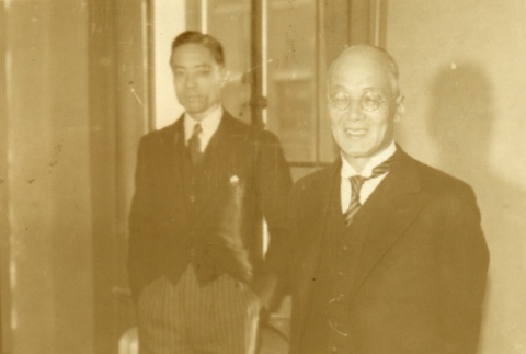 Kumakichi Nakajima smiling after being cleared in court (ddr-njpa-4-1305)