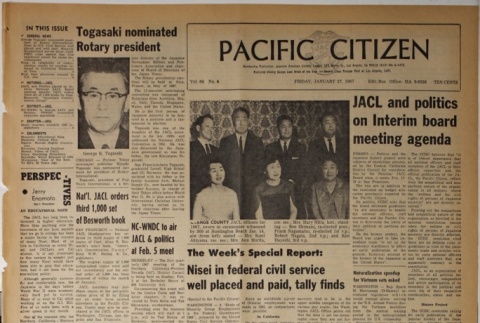 Pacific Citizen, Vol. 64, No. 4 (January 27, 1967) (ddr-pc-39-4)