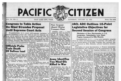The Pacific Citizen, Vol. 34 No. 2 (January 12, 1952) (ddr-pc-24-2)