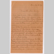 Letter to Bill Iino from Jany Lore (ddr-densho-368-754)