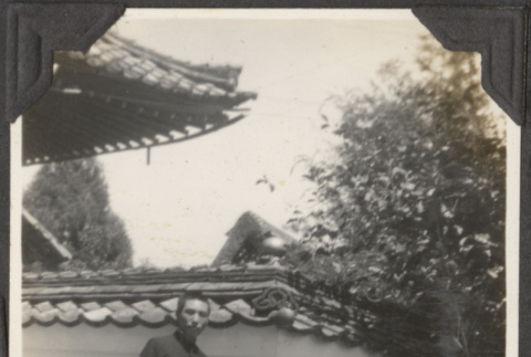 A man at a Japanese temple (ddr-densho-432-80)