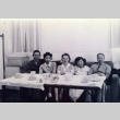 [Group photograph of two men and three women at Children's Village] (ddr-csujad-29-338)