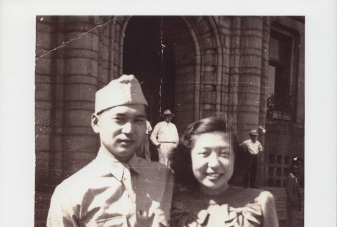 Japanese American serviceman and woman (ddr-csujad-55-2269)