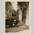 Tomoye (Nozawa) Takahashi standing on stone steps (ddr-densho-426-1787)
