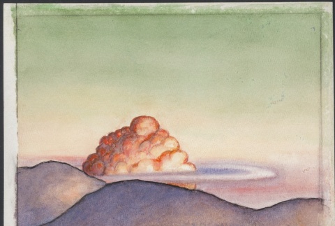 Painting of men observing cloud formations (ddr-manz-2-38)