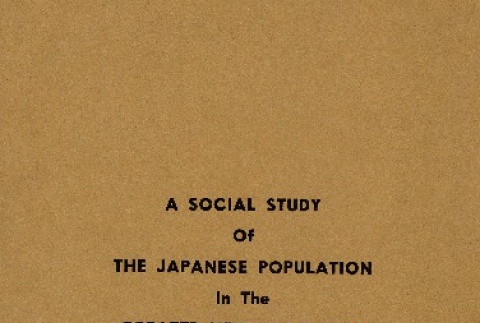 A Social Study of the Japanese Population in the Greater New York Area (ddr-densho-171-192)