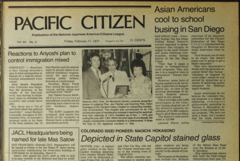 Pacific Citizen, Vol. 84, No. 5 (February 11, 1977) (ddr-pc-49-5)