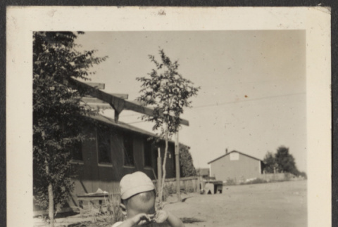 Baby rubbing their eyes (ddr-densho-433-1004)