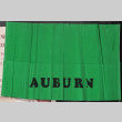 Green banner with Auburn printed on it (ddr-densho-493-153)