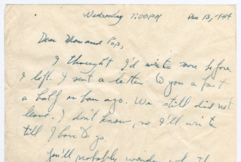 Letter from Tadashi Ishida to Mr. & Mrs. Y Ishida (ddr-densho-535-96)