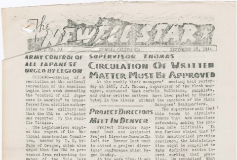 The Newell Star, Vol. I, No. 31 (September 28, 1944) (ddr-densho-284-37)
