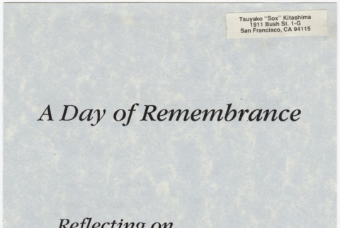 Program for a Day of Remembrance event (February 18, 1989) (ddr-janm-4-23)