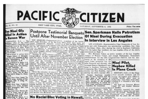 The Pacific Citizen, Vol. 35 No. 10 (September 6, 1952) (ddr-pc-24-36)