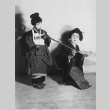 Kabuki actors on a postcard, Fujitaro Kubota on the right (ddr-densho-354-71)